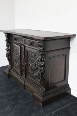 Pamono Antique Renaissance Style Carved Sideboard Best