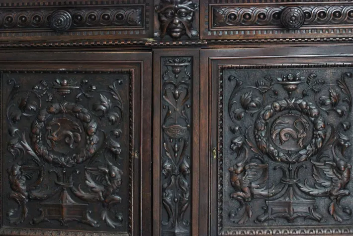 Pamono Antique Renaissance Style Carved Sideboard Best