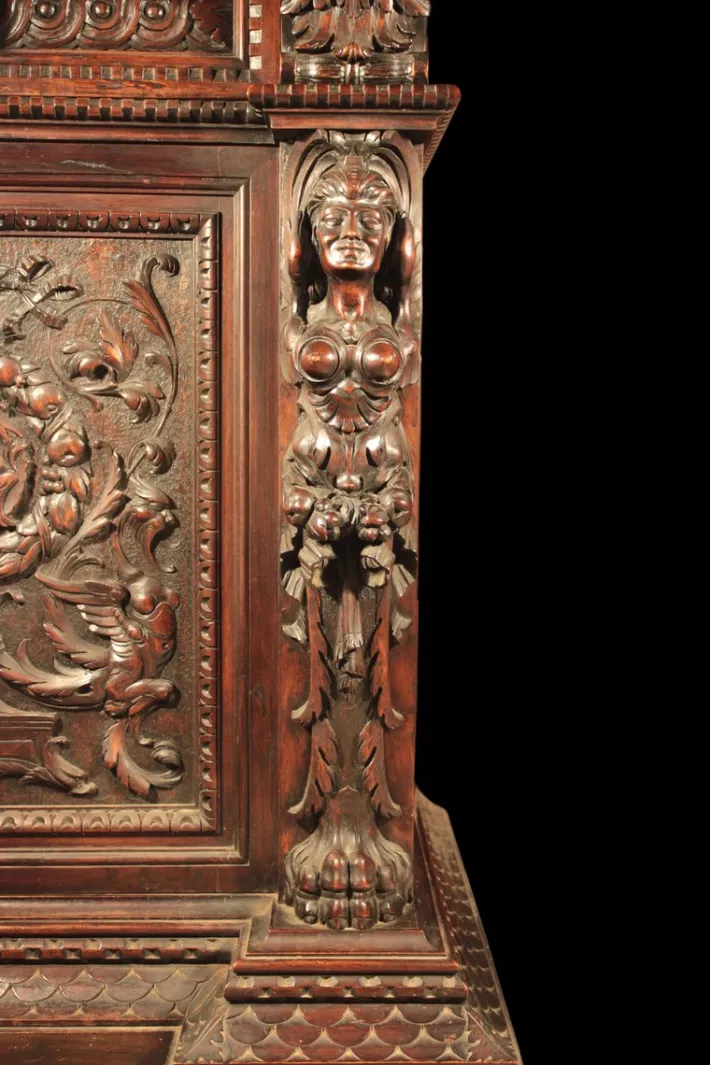 Pamono Antique Renaissance Style Carved Sideboard Best