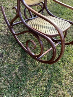 Pamono Antique Rocking Chair from Thonet