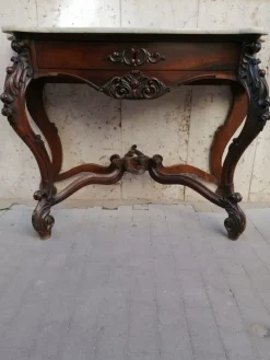 Pamono Antique Rosewood Console Tables, Set of 2