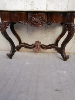 Pamono Antique Rosewood Console Tables, Set of 2