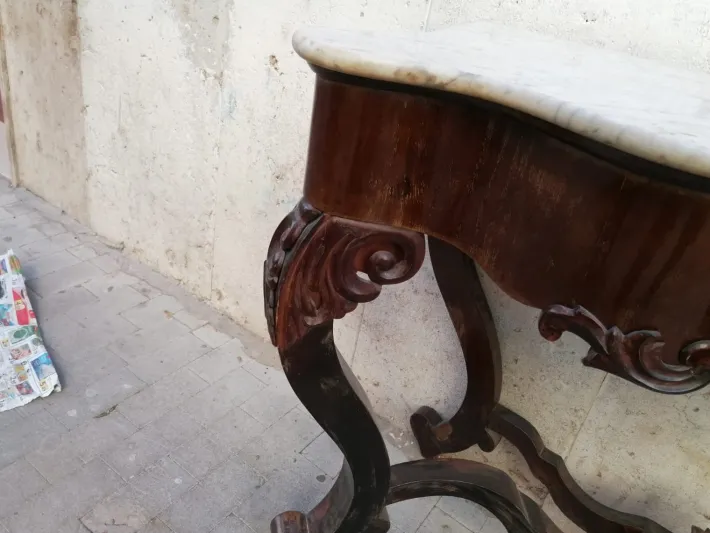 Pamono Antique Rosewood Console Tables, Set of 2