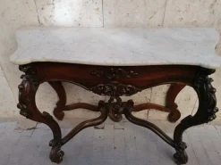 Pamono Antique Rosewood Console Tables, Set of 2