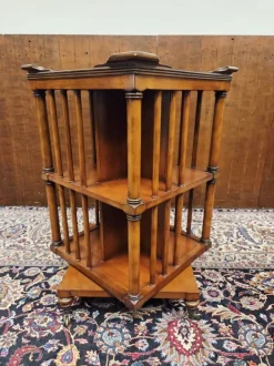 Pamono Antique Rotating Bookshelf in Teak Best