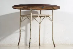 Pamono Antique Round Metal Outdoor Table, France, 1900s New