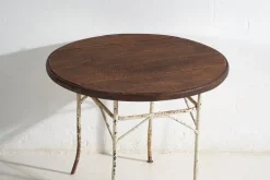 Pamono Antique Round Metal Outdoor Table, France, 1900s New