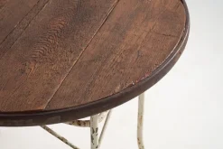 Pamono Antique Round Metal Outdoor Table, France, 1900s New