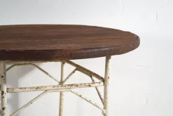 Pamono Antique Round Metal Outdoor Table, France, 1900s New