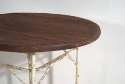 Pamono Antique Round Metal Outdoor Table, France, 1900s New