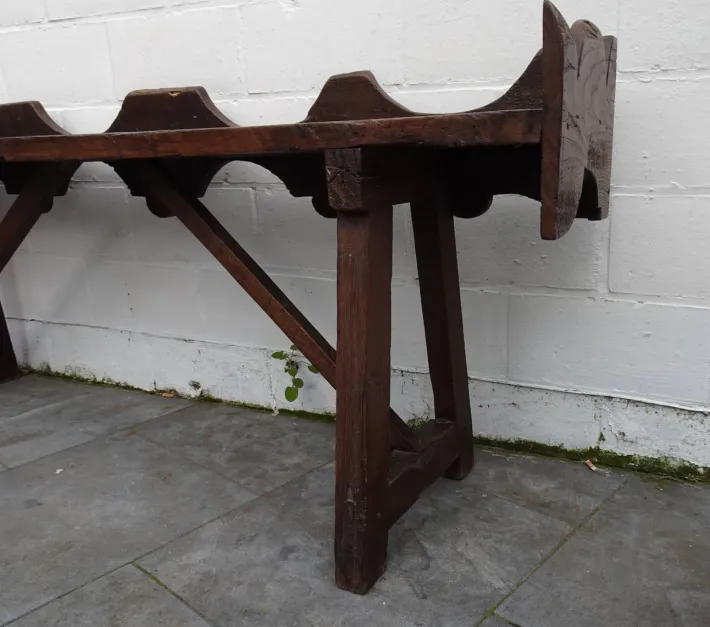 Pamono Antique Rustic Oak Bench, 1800s Discount