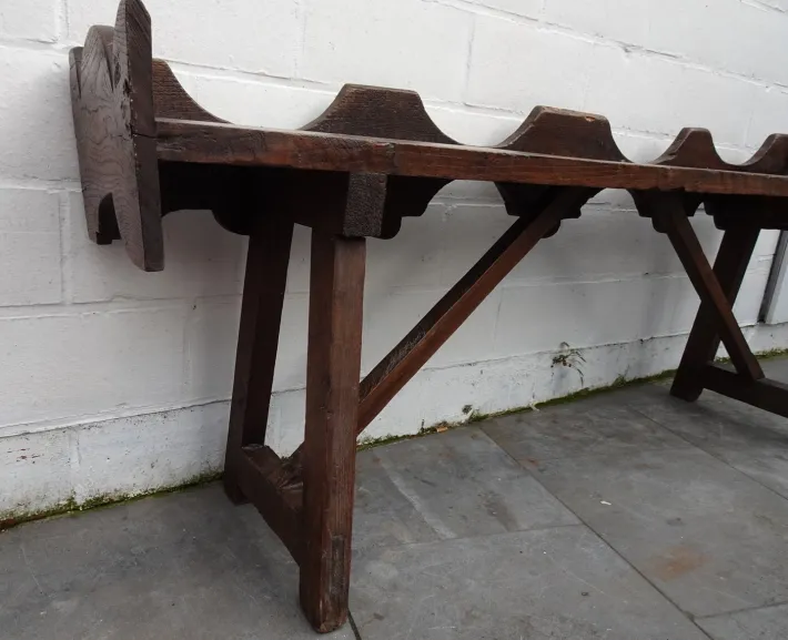 Pamono Antique Rustic Oak Bench, 1800s Discount