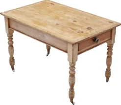 Pamono Antique Rustic Pine Dining Table, 1800s Hot