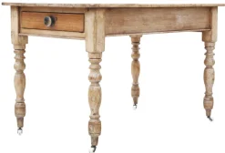 Pamono Antique Rustic Pine Dining Table, 1800s Hot