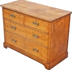Pamono Antique Satin Walnut Chest of Drawers, 19th Century Online