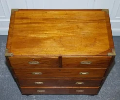 Pamono Antique Satinwood Military Campaign Chest of Drawers, 1800s Outlet