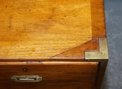 Pamono Antique Satinwood Military Campaign Chest of Drawers, 1800s Outlet