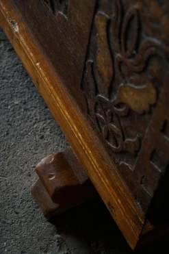 Pamono Antique Scandinavian Folk Art Oak Chest with Carved Panels, 1764 Outlet