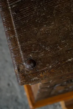 Pamono Antique Scandinavian Folk Art Oak Chest with Carved Panels, 1764 Outlet