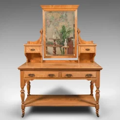 Pamono Antique Scottish Victorian Satinwood Dressing Table Hot