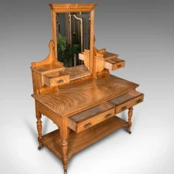 Pamono Antique Scottish Victorian Satinwood Dressing Table Hot