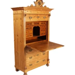 Pamono Antique Secretaire in Softwood, 1880 Outlet