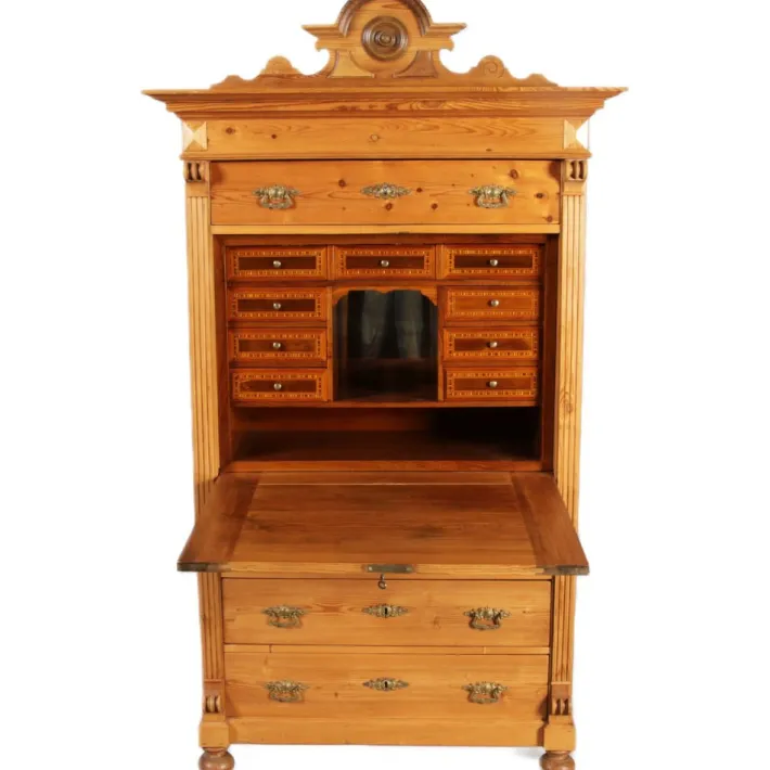 Pamono Antique Secretaire in Softwood, 1880 Outlet
