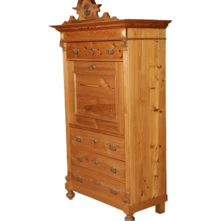 Pamono Antique Secretaire in Softwood, 1880 Outlet