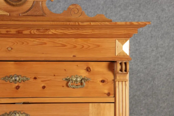 Pamono Antique Secretaire in Softwood, 1880 Outlet