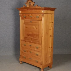 Pamono Antique Secretaire in Softwood, 1880 Outlet