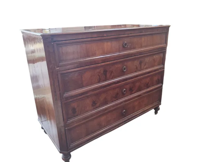 Pamono Antique Secretaire with Drop-Leaf Top Drawer and Internal Drawers in Briar Root, 1890 Clearance