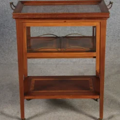 Pamono Antique Serving Trolley with Automatic Pull-Out Removable Tray in Mahoganyy 1900s Clearance