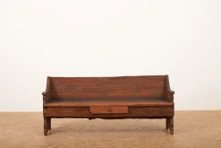 Pamono Antique Solid Wood Bench with Small Drawer Online