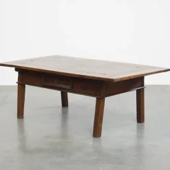 Pamono Antique Southern European Chestnut Coffee Table with Drawer, 18th Century Online