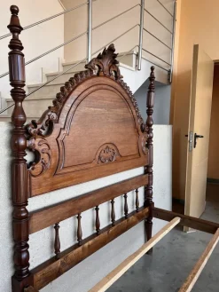 Pamono Antique Spanish Bed with Wood Slabs, 1900 Online