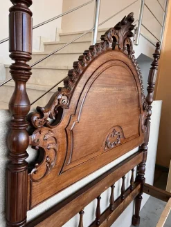 Pamono Antique Spanish Bed with Wood Slabs, 1900 Online