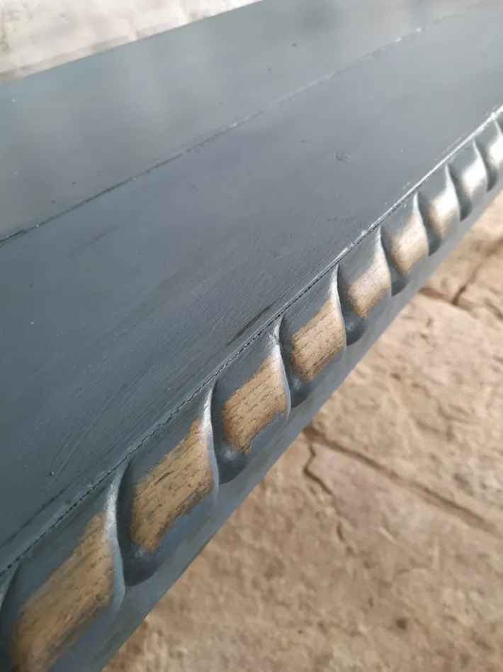 Pamono Antique Spanish Painted Chestnut Settle Bench, 1880 Hot