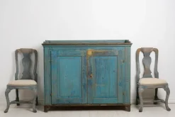 Pamono Antique Swedish Gustavian Blue Painted Country Sideboard Discount