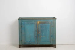 Pamono Antique Swedish Gustavian Blue Painted Country Sideboard Discount