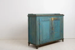 Pamono Antique Swedish Gustavian Blue Painted Country Sideboard Discount