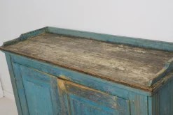 Pamono Antique Swedish Gustavian Blue Painted Country Sideboard Discount