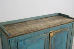 Pamono Antique Swedish Gustavian Blue Painted Country Sideboard Discount