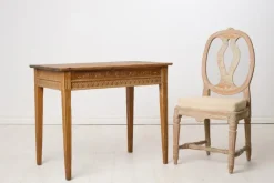 Pamono Antique Swedish Gustavian Console Table with Carved Decor Sale