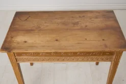 Pamono Antique Swedish Gustavian Console Table with Carved Decor Sale