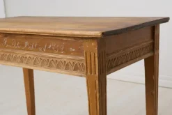 Pamono Antique Swedish Gustavian Console Table with Carved Decor Sale