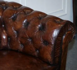 Pamono Antique Swedish Leather Chesterfield 3-Seater Sofa Online