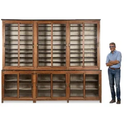 Pamono Antique Teak Bookcase with Patina Clearance