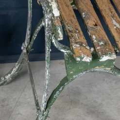 Pamono Antique 19th Century Victorian Wrought Iron & Wood Garden Seats, 1890, Set of 4 Discount