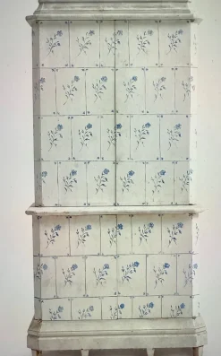 Pamono Antique Tiled Stove Cabinet, 1900 New