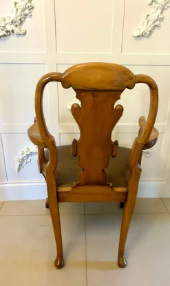 Pamono Antique Victorian Carved Walnut Desk Chairs, 1880s, Set of 2 Clearance